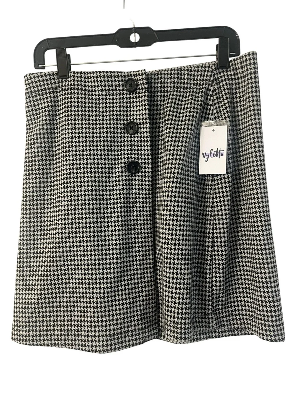 Vylette Large Black & White Houndstooth